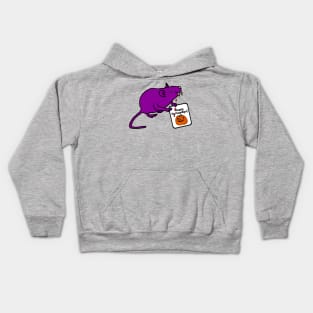 Vampire Horror Rat with Halloween Card Kids Hoodie